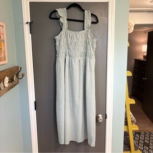 Old Navy Green Checkered Dress